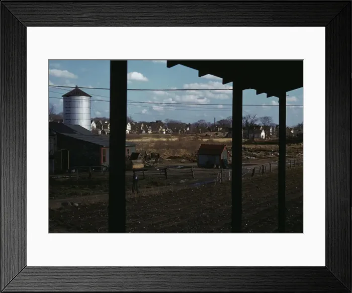 Framed Print : Small farm of John P. Collins, Taunton, Mass. 1941. Creator: Jack Delano Framed Print : Small farm of John P. Collins, Taunton, Mass. 1941. Creator: Jack Delano