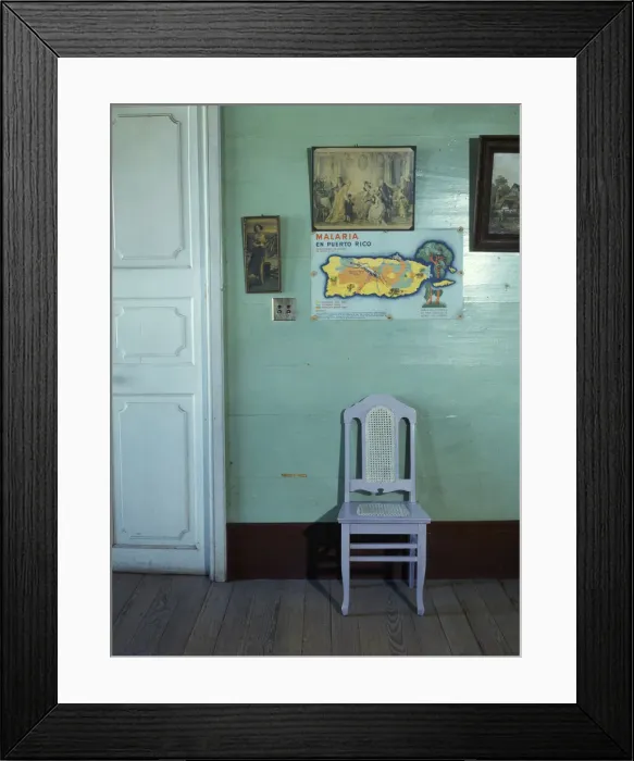 Framed Print : Malaria poster in small hotel, Puerto Rico... San Juan, 1941. Creator: Jack Delano Framed Print : Malaria poster in small hotel, Puerto Rico... San Juan, 1941. Creator: Jack Delano
