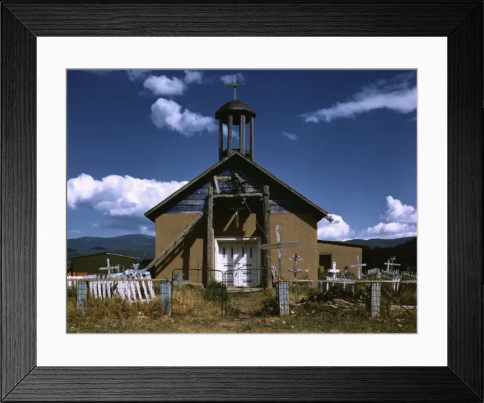 Framed Print : Llano de San Juan, New Mexico, Catholic Church, 1940. Creator: Russell Lee Framed Print : Llano de San Juan, New Mexico, Catholic Church, 1940. Creator: Russell Lee