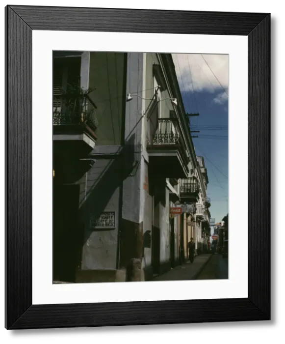 Framed Print : Street in San Juan, Puerto Rico. Creator: Jack Delano Framed Print : Street in San Juan, Puerto Rico. Creator: Jack Delano