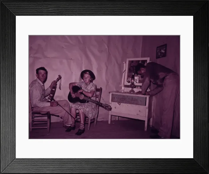 Framed Print : Orchestra during intermission at square dance, McIntosh County, Oklahoma, 1939 or 1940. Creator: Russell Lee Framed Print : Orchestra during intermission at square dance, McIntosh County, Oklahoma, 1939 or 1940. Creator: Russell Lee