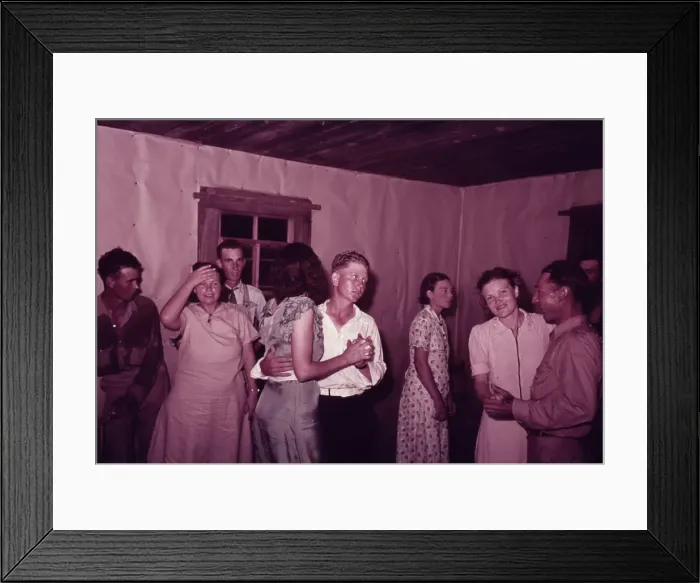 Framed Print : Scene at square dance in rural home in McIntosh County, Oklahoma, 1939 or 1940. Creator: Russell Lee Framed Print : Scene at square dance in rural home in McIntosh County, Oklahoma, 1939 or 1940. Creator: Russell Lee