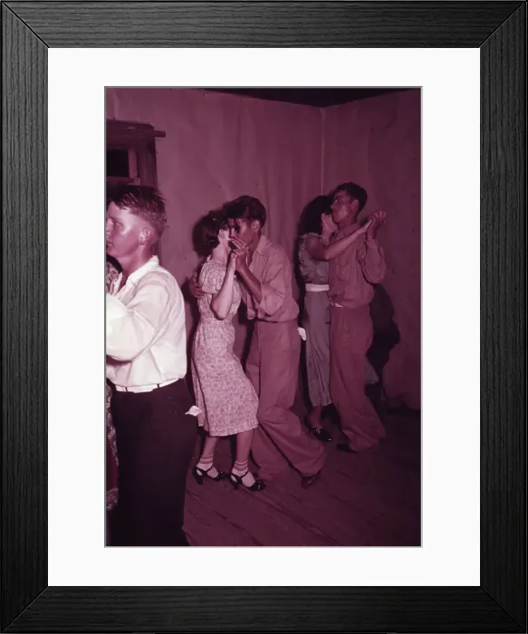 Framed Print : Scene at square dance, McIntosh County, Oklahoma, 1939 or 1940. Creator: Russell Lee Framed Print : Scene at square dance, McIntosh County, Oklahoma, 1939 or 1940. Creator: Russell Lee