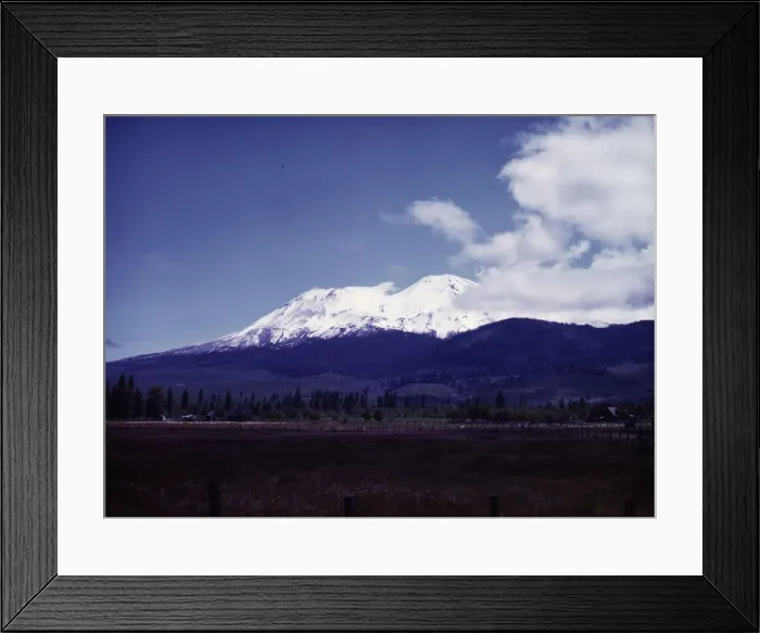 Framed Print : View of Mount Shasta, Calif. 1942. Creator: Russell Lee Framed Print : View of Mount Shasta, Calif. 1942. Creator: Russell Lee