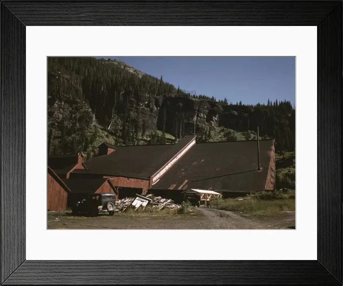 Framed Print : Detail of the mill at the Camp Bird Mine, Ouray County, Colorado, 1940. Creator: Russell Lee Framed Print : Detail of the mill at the Camp Bird Mine, Ouray County, Colorado, 1940. Creator: Russell Lee