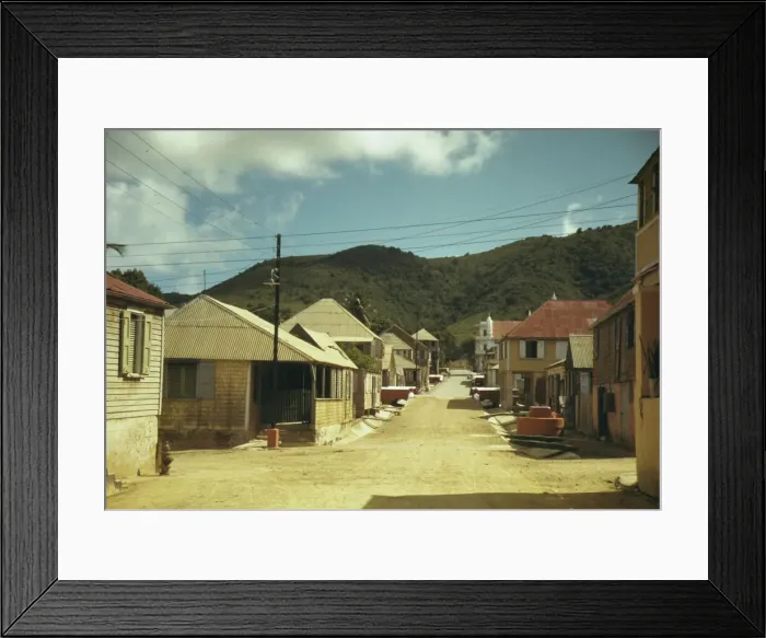 Framed Print : Prince Street, Christiansted, St. Croix, U. S. Virgin Islands, 1941. Creator: Jack Delano Framed Print : Prince Street, Christiansted, St. Croix, U. S. Virgin Islands, 1941. Creator: Jack Delano