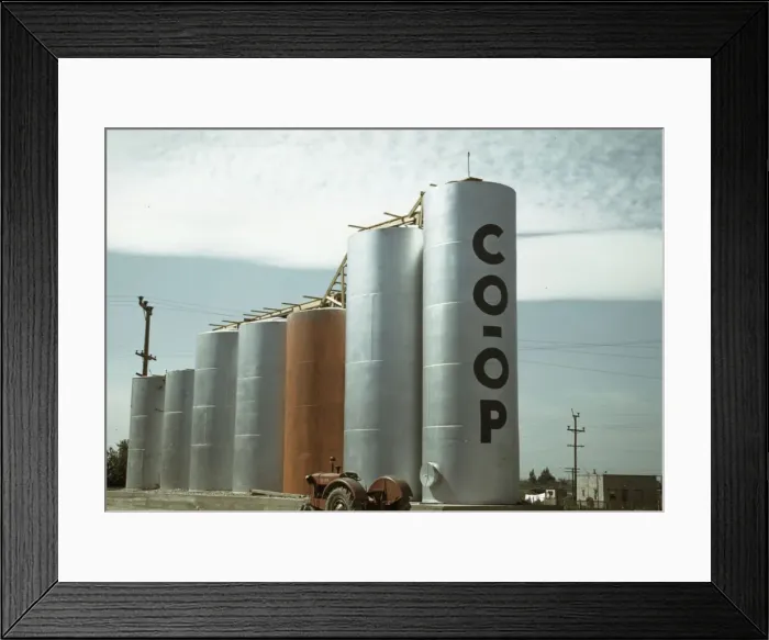 Framed Print : Grain elevators, Caldwell, Idaho, 1941. Creator: Russell Lee Framed Print : Grain elevators, Caldwell, Idaho, 1941. Creator: Russell Lee