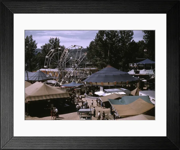 Framed Print : Side shows at the Vermont state fair, Rutland, 1941. Creator: Jack Delano Framed Print : Side shows at the Vermont state fair, Rutland, 1941. Creator: Jack Delano