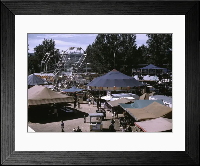 Framed Print : Side shows at the Vermont state fair, Rutland, 1941. Creator: Jack Delano Framed Print : Side shows at the Vermont state fair, Rutland, 1941. Creator: Jack Delano