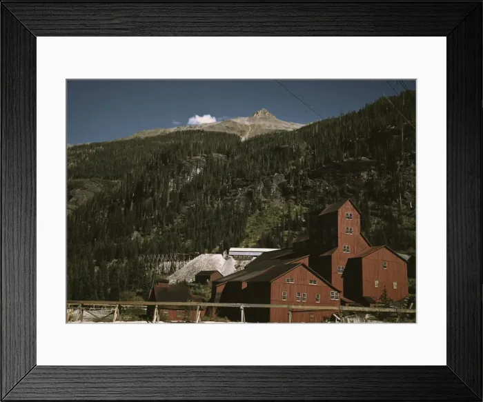 Framed Print : Mill at the Camp Bird Mine, Ouray County, Colorado, 1940. Creator: Russell Lee Framed Print : Mill at the Camp Bird Mine, Ouray County, Colorado, 1940. Creator: Russell Lee