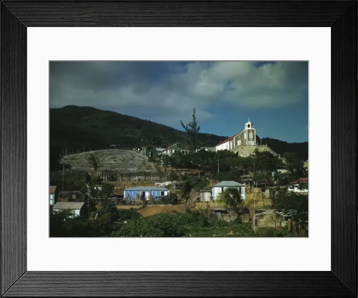 Framed Print : French village, a small settlement on St. Thomas Island, Virgin Islands, 1941. Creator: Jack Delano Framed Print : French village, a small settlement on St. Thomas Island, Virgin Islands, 1941. Creator: Jack Delano