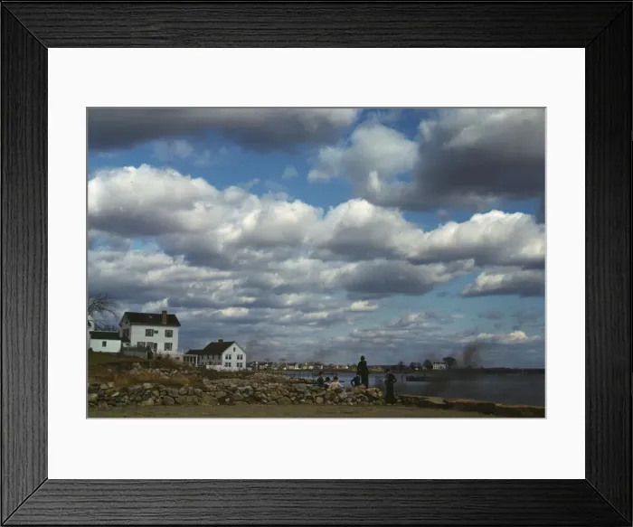 Framed Print : Connecticut town on the sea, probably Stonington, 1940. Creator: Jack Delano Framed Print : Connecticut town on the sea, probably Stonington, 1940. Creator: Jack Delano