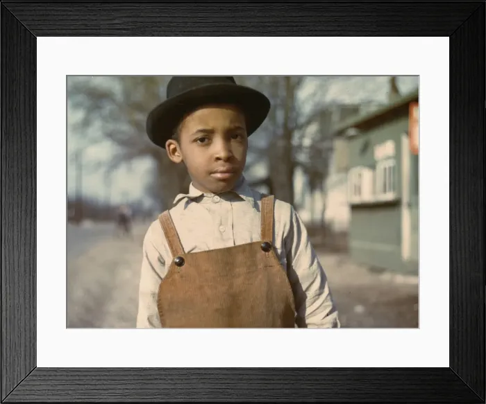 Framed Print : Negro boy near Cincinnati, Ohio, 1942 or 1943. Creator: John Vachon Framed Print : Negro boy near Cincinnati, Ohio, 1942 or 1943. Creator: John Vachon