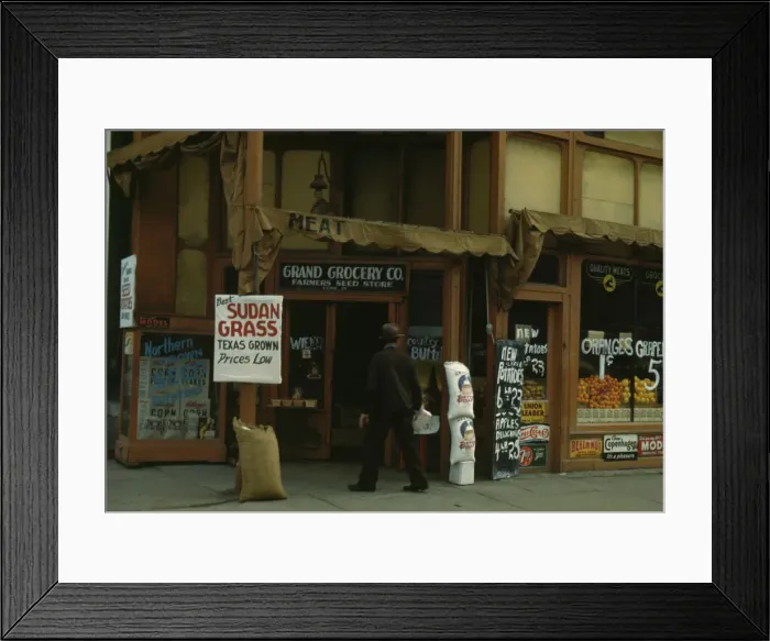 Framed Print : Seed and feed store, Lincoln, Nebr. 1942. Creator: John Vachon Framed Print : Seed and feed store, Lincoln, Nebr. 1942. Creator: John Vachon