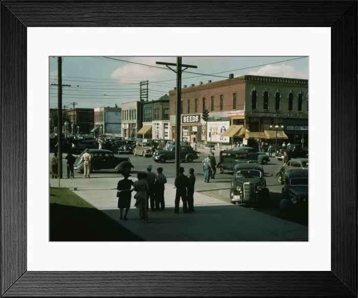 Framed Print : Seed and feed store, Lincoln, Nebraska, 1942. Creator: John Vachon Framed Print : Seed and feed store, Lincoln, Nebraska, 1942. Creator: John Vachon