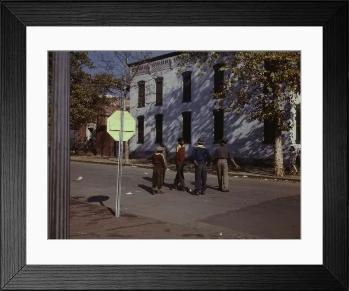 Framed Print : Children in street, Washington, D. C, between 1941 and 1942. Creator: Louise Rosskam Framed Print : Children in street, Washington, D. C, between 1941 and 1942. Creator: Louise Rosskam