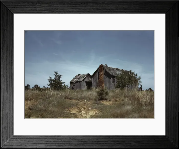 Framed Print : Cabin in Southern U. S. ca. 1940. Creator: Marion Post Wolcott