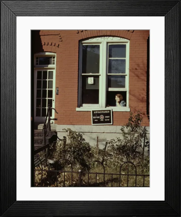 Framed Print : Row house or school (?), Washington, D. C. between 1941 and 1942. Creator: Louise Rosskam Framed Print : Row house or school (?), Washington, D. C. between 1941 and 1942. Creator: Louise Rosskam