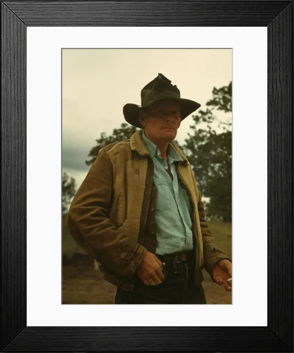 Framed Print : Les Thomas, homesteader, Pie Town, New Mexico, 1940. Creator: Russell Lee Framed Print : Les Thomas, homesteader, Pie Town, New Mexico, 1940. Creator: Russell Lee