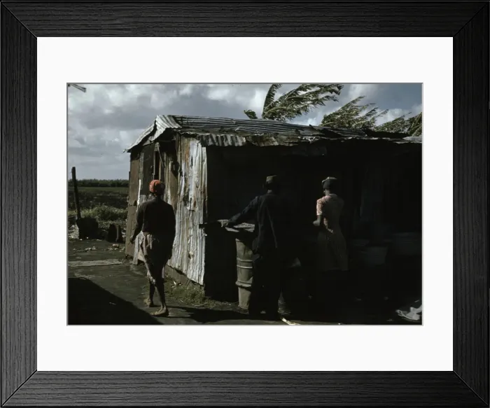 Framed Print : Negro migratory workers and one shack, Belle Glade, Fla. 1941. Creator: Marion Post Wolcott Framed Print : Negro migratory workers and one shack, Belle Glade, Fla. 1941. Creator: Marion Post Wolcott