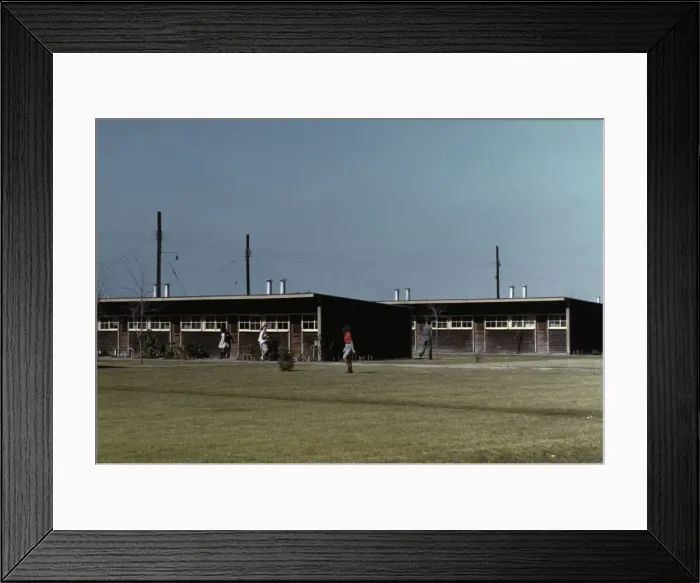 Framed Print : Row shelters, FSA... labor camp, Robstown, Tex. 1942. Creator: Arthur Rothstein Framed Print : Row shelters, FSA... labor camp, Robstown, Tex. 1942. Creator: Arthur Rothstein