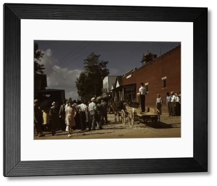Framed Print : Farmers and townspeople in center of town on Court day, Campton, Ky. 1940. Creator: Marion Post Wolcott Framed Print : Farmers and townspeople in center of town on Court day, Campton, Ky. 1940. Creator: Marion Post Wolcott