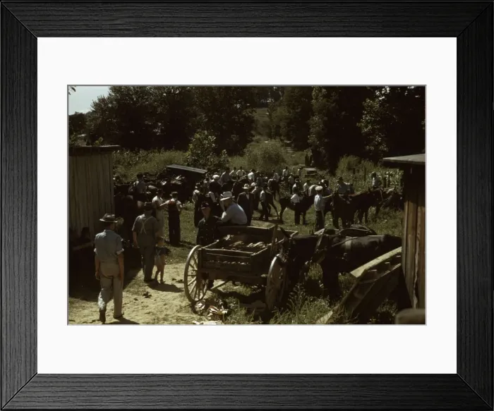 Framed Print : Mountaineers and farmers trading mules and horses on Jockey St. Campton, Wolfe County, Ky. 1940 Creator: Marion Post Wolcott Framed Print : Mountaineers and farmers trading mules and horses on Jockey St. Campton, Wolfe County, Ky. 1940 Creator: Marion Post Wolcott