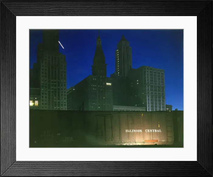Framed Print : Freight cars at the South Water Street Illinois Central Railroad terminal, Chicago, Illinois, 1943. Creator: Jack Delano Framed Print : Freight cars at the South Water Street Illinois Central Railroad terminal, Chicago, Illinois, 1943. Creator: Jack Delano