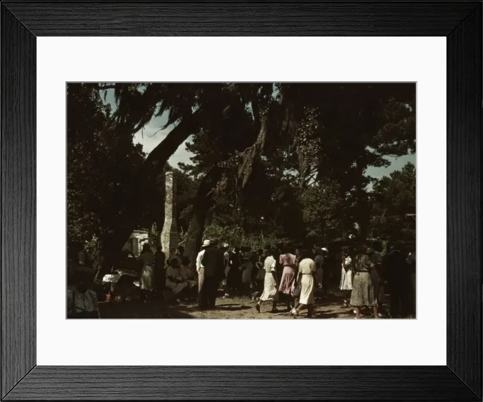Framed Print : Fourth of July picnic by a group of Negroes, St. Helena Island, S. C. 1939. Creator: Marion Post Wolcott Framed Print : Fourth of July picnic by a group of Negroes, St. Helena Island, S. C. 1939. Creator: Marion Post Wolcott