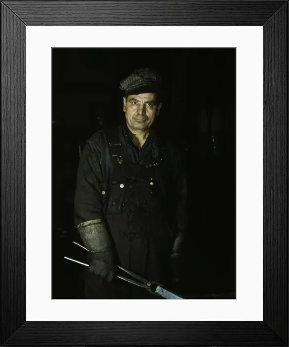 Framed Print : Daniel Anastazia, blacksmiths helper, Rock Island R. R. Blue Island, Ill. 1943. Creator: Jack Delano Framed Print : Daniel Anastazia, blacksmiths helper, Rock Island R. R. Blue Island, Ill. 1943. Creator: Jack Delano