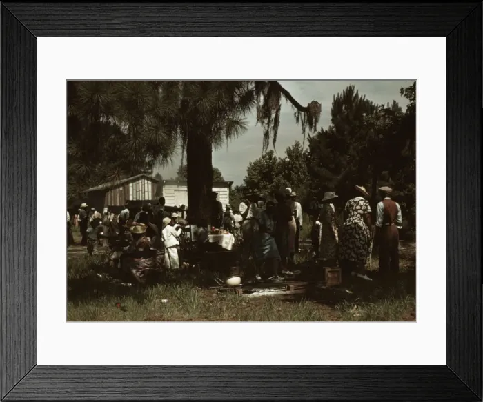 Framed Print : Fourth of July picnic by Negroes, St. Helena Island, S. C. 1939. Creator: Marion Post Wolcott Framed Print : Fourth of July picnic by Negroes, St. Helena Island, S. C. 1939. Creator: Marion Post Wolcott