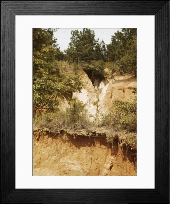 Framed Print : Eroded land, between 1941 and 1942. Creator: Unknown Framed Print : Eroded land, between 1941 and 1942. Creator: Unknown