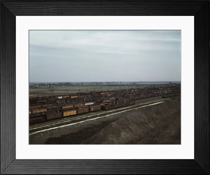 Framed Print : C. M. St. P. & P. R. R. general view of part of the yard, Bensenville, Ill. 1943. Creator: Jack Delano Framed Print : C. M. St. P. & P. R. R. general view of part of the yard, Bensenville, Ill. 1943. Creator: Jack Delano