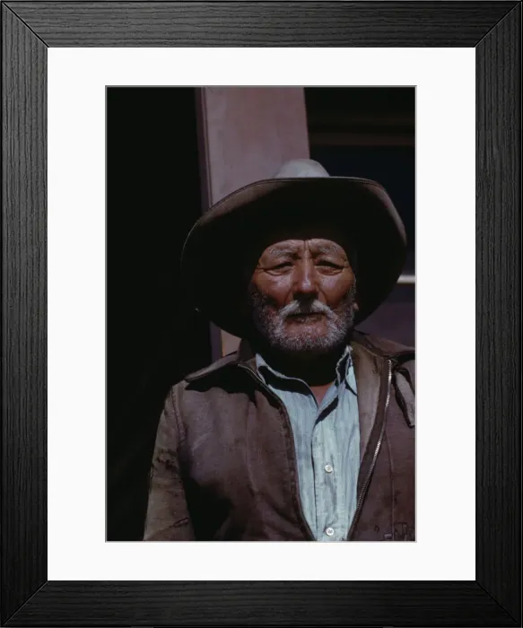 Framed Print : Man, possibly a farmer or agricultural laborer, between 1941 and 1942. Creator: Unknown Framed Print : Man, possibly a farmer or agricultural laborer, between 1941 and 1942. Creator: Unknown