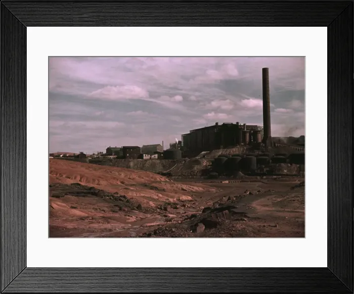 Framed Print : Copper mining and sulfuric acid plant, Copperhill, Tenn. 1940. Creator: Marion Post Wolcott Framed Print : Copper mining and sulfuric acid plant, Copperhill, Tenn. 1940. Creator: Marion Post Wolcott