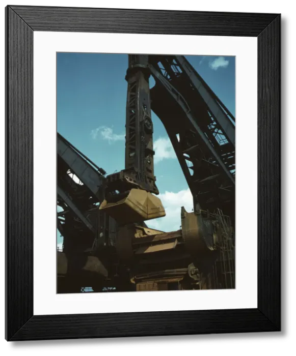 Framed Print : Pennsylvania R. R. ore docks, a Hulett'ore unloader in operation, Cleveland, Ohio, 1943. Creator: Jack Delano Framed Print : Pennsylvania R. R. ore docks, a Hulett'ore unloader in operation, Cleveland, Ohio, 1943. Creator: Jack Delano