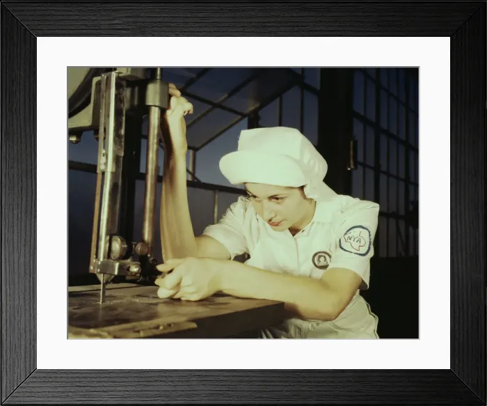 Framed Print : Women in white doctor Navy planes (motors) at the Naval Air Base, Corpus Christi, Texas, 1942. Creator: Howard Hollem Framed Print : Women in white doctor Navy planes (motors) at the Naval Air Base, Corpus Christi, Texas, 1942. Creator: Howard Hollem