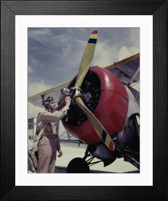 Framed Print : Av. Cadet Thanas at the Naval Air Base, Corpus Christi, Texas, 1942. Creator: Howard Hollem Framed Print : Av. Cadet Thanas at the Naval Air Base, Corpus Christi, Texas, 1942. Creator: Howard Hollem