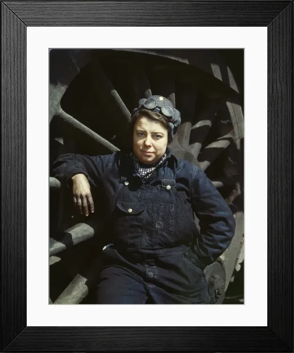 Framed Print : C. & N. W. R. R. Mrs. Dorothy Lucke, employed as a wiper at the roundhouse, Clinton, Iowa, 1943. Creator: Jack Delano Framed Print : C. & N. W. R. R. Mrs. Dorothy Lucke, employed as a wiper at the roundhouse, Clinton, Iowa, 1943. Creator: Jack Delano