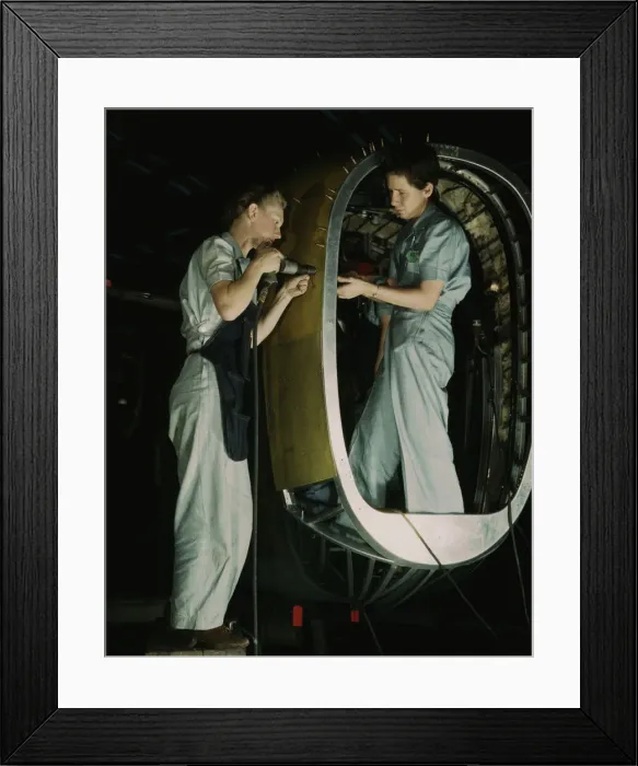 Framed Print : Frances Eggleston, aged 23, came from Oklahoma... Consolidated Aircraft Corp. Fort Worth, TX, 1942. Creator: Howard Hollem Framed Print : Frances Eggleston, aged 23, came from Oklahoma... Consolidated Aircraft Corp. Fort Worth, TX, 1942. Creator: Howard Hollem