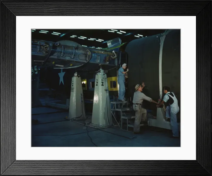 Framed Print : Assembling Liberator Bomber, Consolidated Aircraft Corp. Fort Worth, Texas, 1942. Creator: Howard Hollem Framed Print : Assembling Liberator Bomber, Consolidated Aircraft Corp. Fort Worth, Texas, 1942. Creator: Howard Hollem