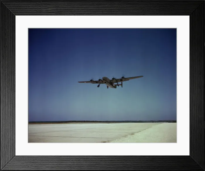 Framed Print : Transport plane takes off on test flight, Consolidated Aircraft Corp. Fort Worth, Texas, 1942. Creator: Howard Hollem Framed Print : Transport plane takes off on test flight, Consolidated Aircraft Corp. Fort Worth, Texas, 1942. Creator: Howard Hollem