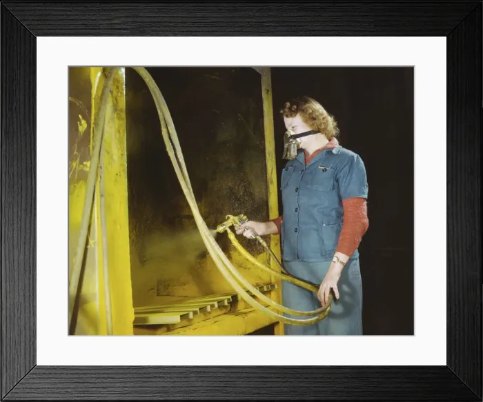 Framed Print : War production workers at the Heil Company making gasoline trailer... Milwaukee, Wisconsin, 1943. Creator: Howard Hollem Framed Print : War production workers at the Heil Company making gasoline trailer... Milwaukee, Wisconsin, 1943. Creator: Howard Hollem