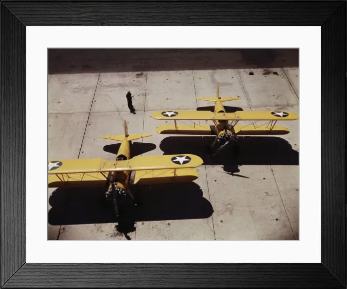 Framed Print : Navy N2S primary land planes at the naval Air Base, Corpus Christi, Texas, 1942. Creator: Howard Hollem Framed Print : Navy N2S primary land planes at the naval Air Base, Corpus Christi, Texas, 1942. Creator: Howard Hollem