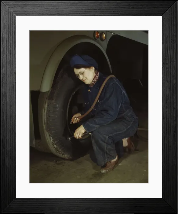 Framed Print : War production workers at the Heil Company making gasoline trailer... Milwaukee, Wisconsin, 1943. Creator: Howard Hollem Framed Print : War production workers at the Heil Company making gasoline trailer... Milwaukee, Wisconsin, 1943. Creator: Howard Hollem