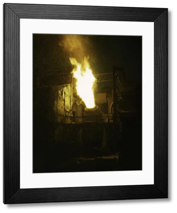 Framed Print : A scene in a steel mill, Republic Steel, Youngstown, Ohio, 1941. Creator: Alfred T Palmer Framed Print : A scene in a steel mill, Republic Steel, Youngstown, Ohio, 1941. Creator: Alfred T Palmer