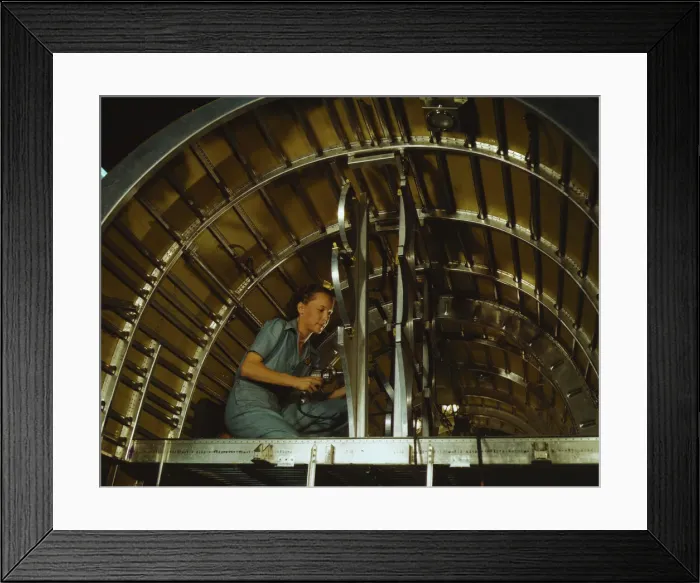 Framed Print : Production of B-24 bombers and C-87 transports, Consolidated Aircraft Corp. Fort Worth, Texas, 1942 Creator: Howard Hollem Framed Print : Production of B-24 bombers and C-87 transports, Consolidated Aircraft Corp. Fort Worth, Texas, 1942 Creator: Howard Hollem
