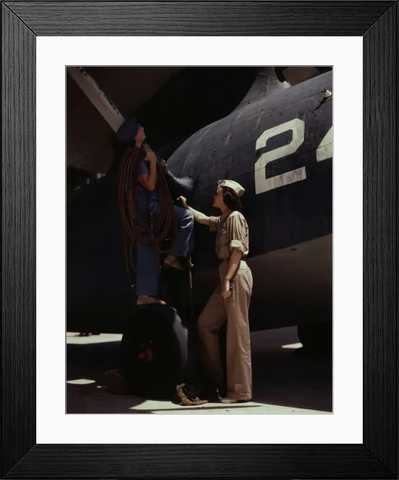 Framed Print : Women are contributing their skills to the nations needs by keeping... Corpus Christi, Texas, 1942. Creator: Howard Hollem Framed Print : Women are contributing their skills to the nations needs by keeping... Corpus Christi, Texas, 1942. Creator: Howard Hollem