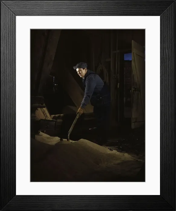Framed Print : Chicago and North Western R.R. Mrs. Thelma Cuvage, working in the sand house... Clinton, Iowa, 1943. Creator: Jack Delano Framed Print : Chicago and North Western R.R. Mrs. Thelma Cuvage, working in the sand house... Clinton, Iowa, 1943. Creator: Jack Delano