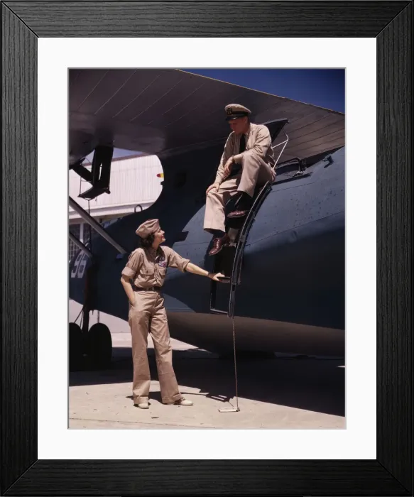 Framed Print : Mrs. Eloise J. Ellis, senior supervisor in the Assembly and Repairs... Corpus Christi, Texas, 1942. Creator: Howard Hollem